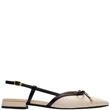 CLARKS  WOMENS  SHOE - CREAM LEATHER